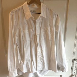 NWT Madewell White Button Down Shirt